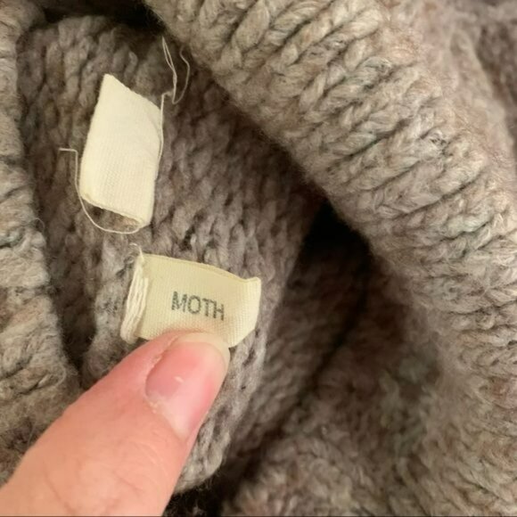 Moth womens oversized high low long sleeve turtleneck sweater - XS - Picture 5 of 11